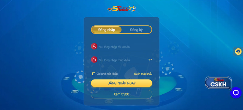 Đăng nhập ST666 bằng máy tính qua trang web
